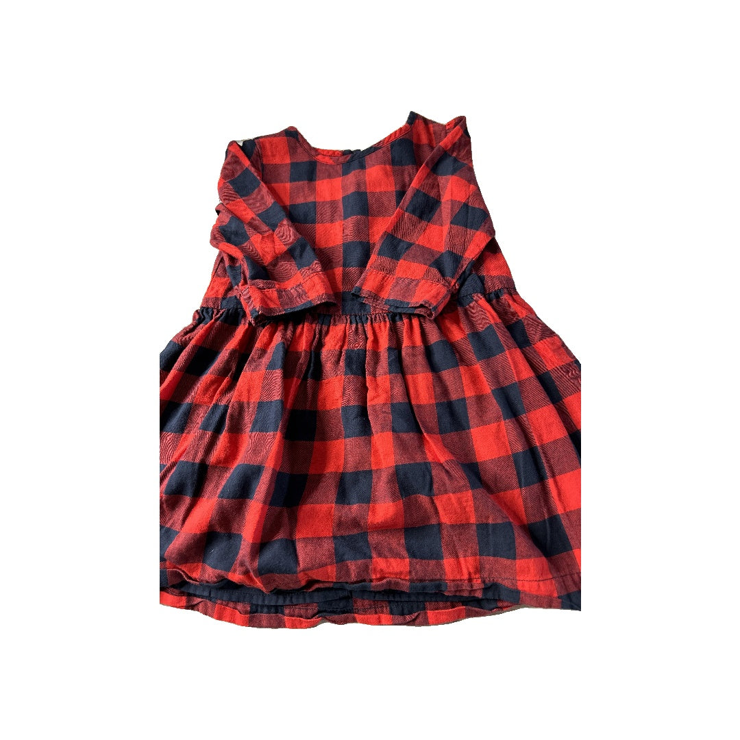 Gap Girls Red | Navy Blue Dress Size: 3T Red | Navy Blue