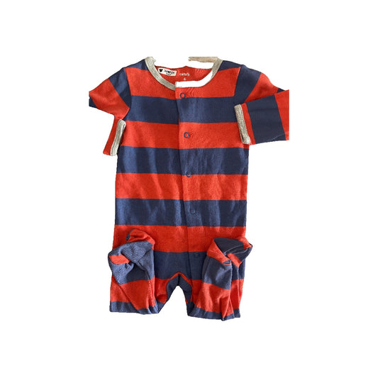 Carters Boys Red | Navy Blue Pajamas Size: 6 months Red | Navy Blue