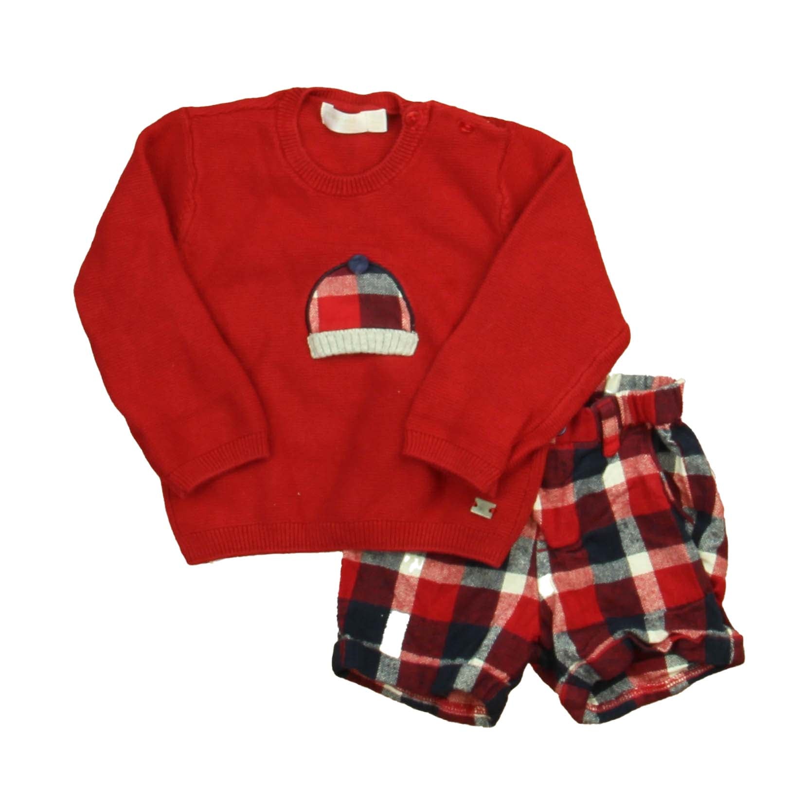 Mayoral Boys Red | Navy | Gray Apparel Sets Size: 12 Months Red | Navy | Gray