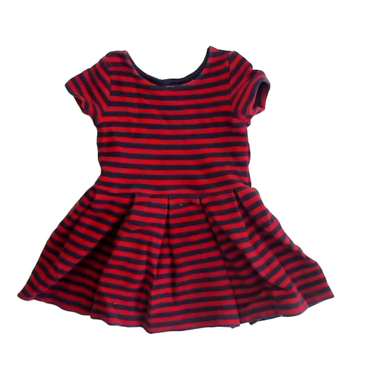 Ralph Lauren Girls Red | Navy Stripe Dress Size: 2T Red | Navy Stripe