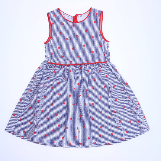 Junior J Girls Red | Navy Stripes Dress Size: 2-3T Red | Navy Stripes