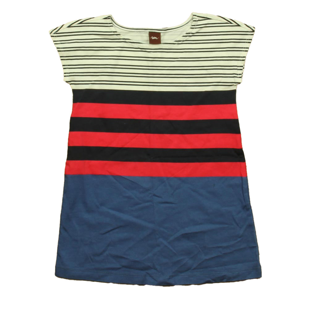Tea Girls Red | Navy | White | Blue Dress Size: 3T Red | Navy | White | Blue