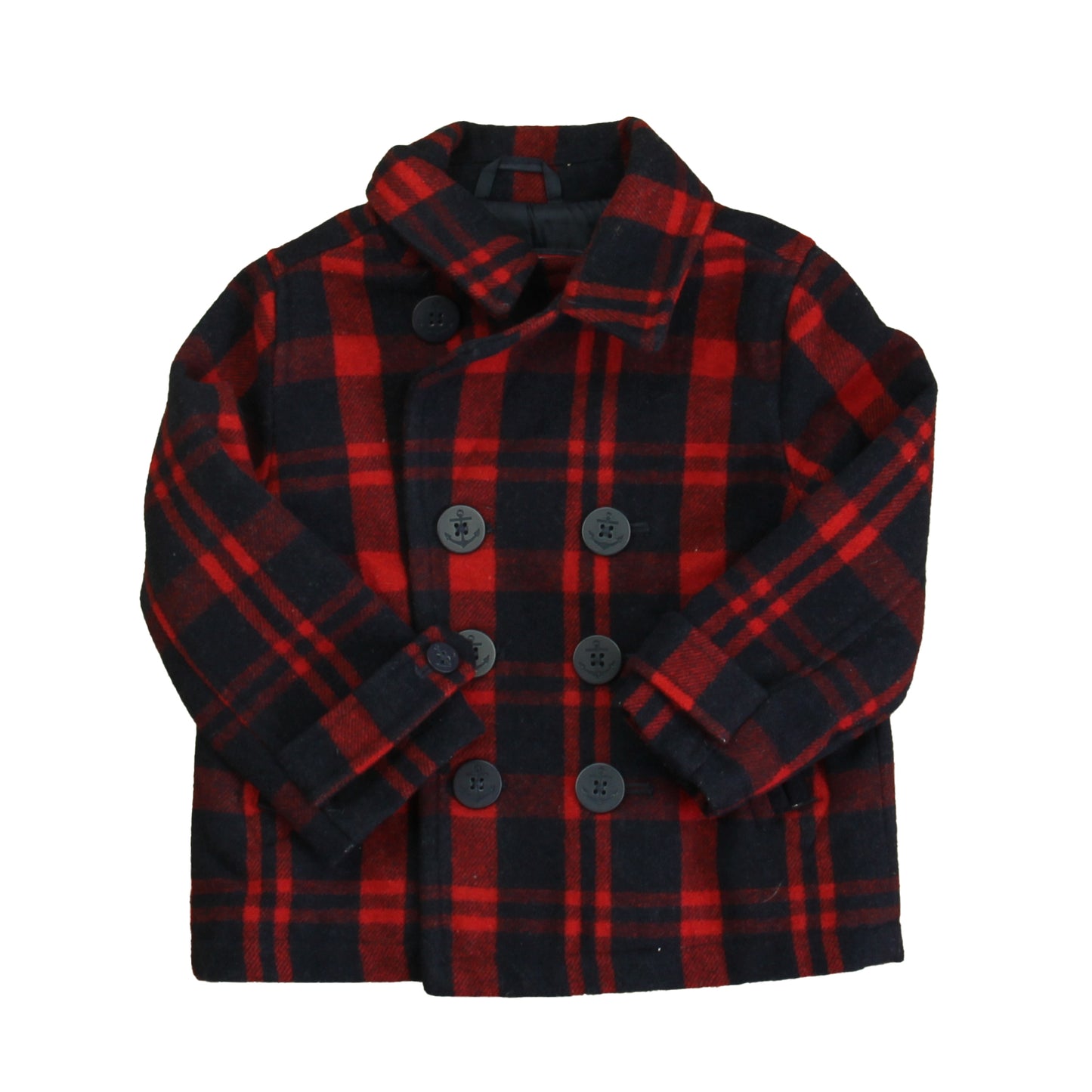 Janie and Jack Boys Red | Navy Winter Coat Size: 2T