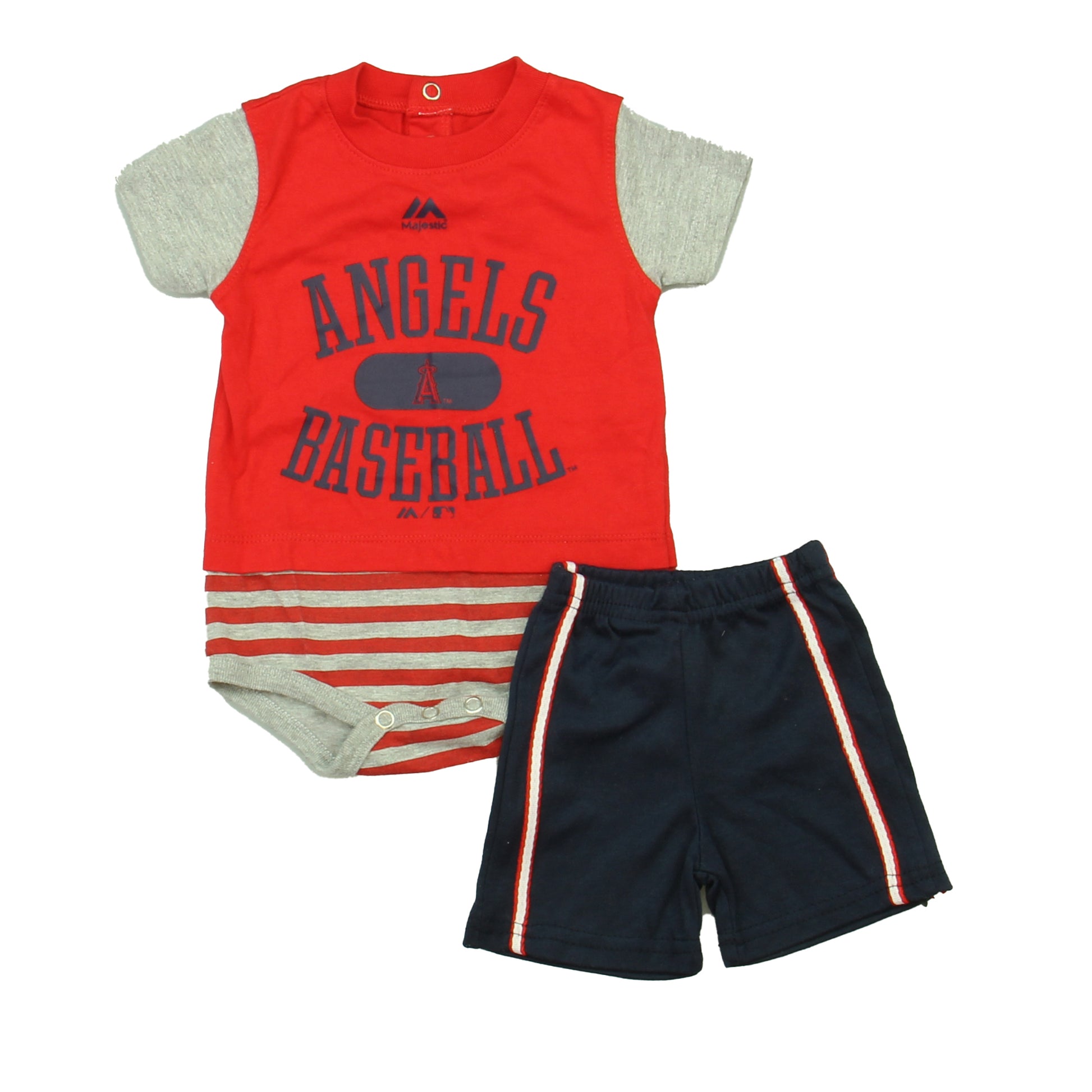 Majestic | Tuff Guys Boys Red | Navy Apparel Sets Size: 3-6 Months Red | Navy