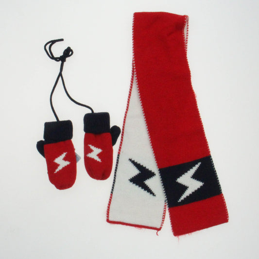 Gongzhumama Boys Red | Navy Mittens Size: 0-12 Months Red | Navy