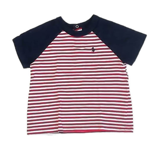 Ralph Lauren Boys Red | Navy T-Shirt Size: 12 Months Red | Navy