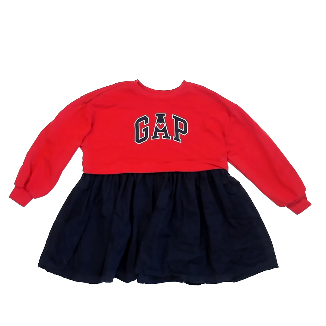 Gap Girls Red | Navy Dress Size: M (8) Red | Navy