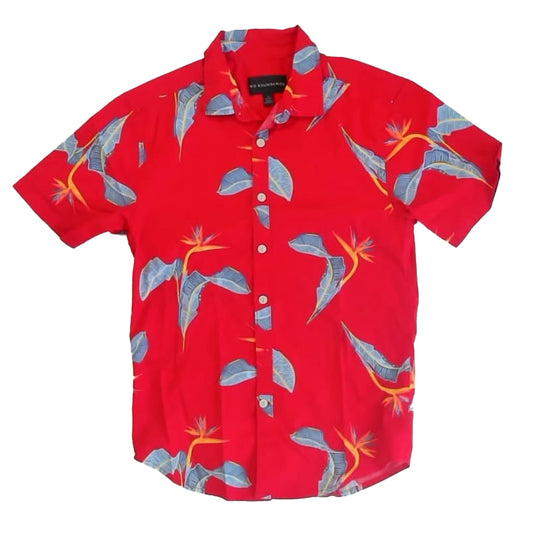 No Boundaries Boys Red Palms Button Down Short Sleeve Size: Junior XS Red Palms