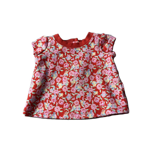Janie and Jack Girls Red | Pink floral Shirt Size: 18 months Red | Pink floral