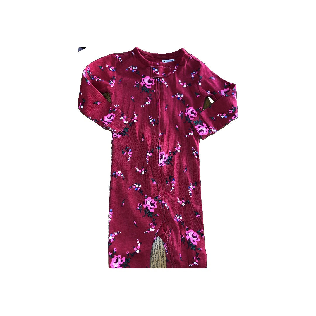 Gap Girls Red | Pink floral Pajamas Size: 18-24 months Red | Pink floral