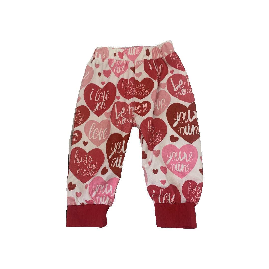 Girls Red | pink | Hearts Pants Size: 12M Red | pink | Hearts