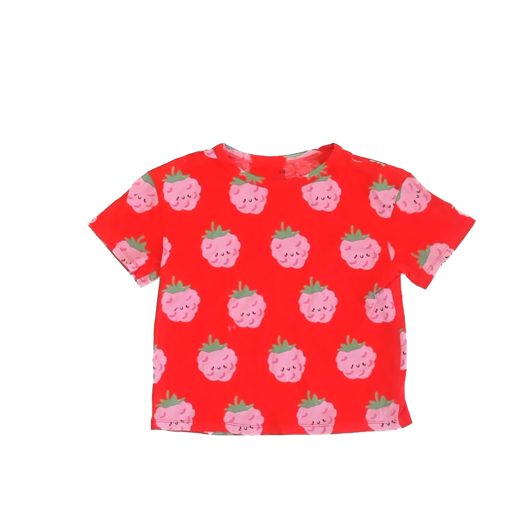 H&M Girls Red | Pink T-Shirt Size: 6 Years Red | Pink