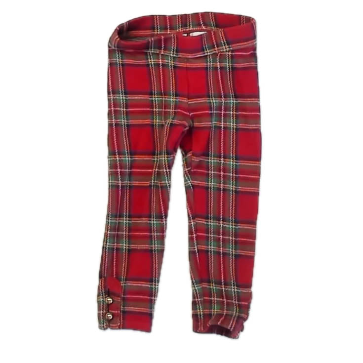 Janie and Jack Girls Red Plaid Apparel Sets Size: 3T Red Plaid