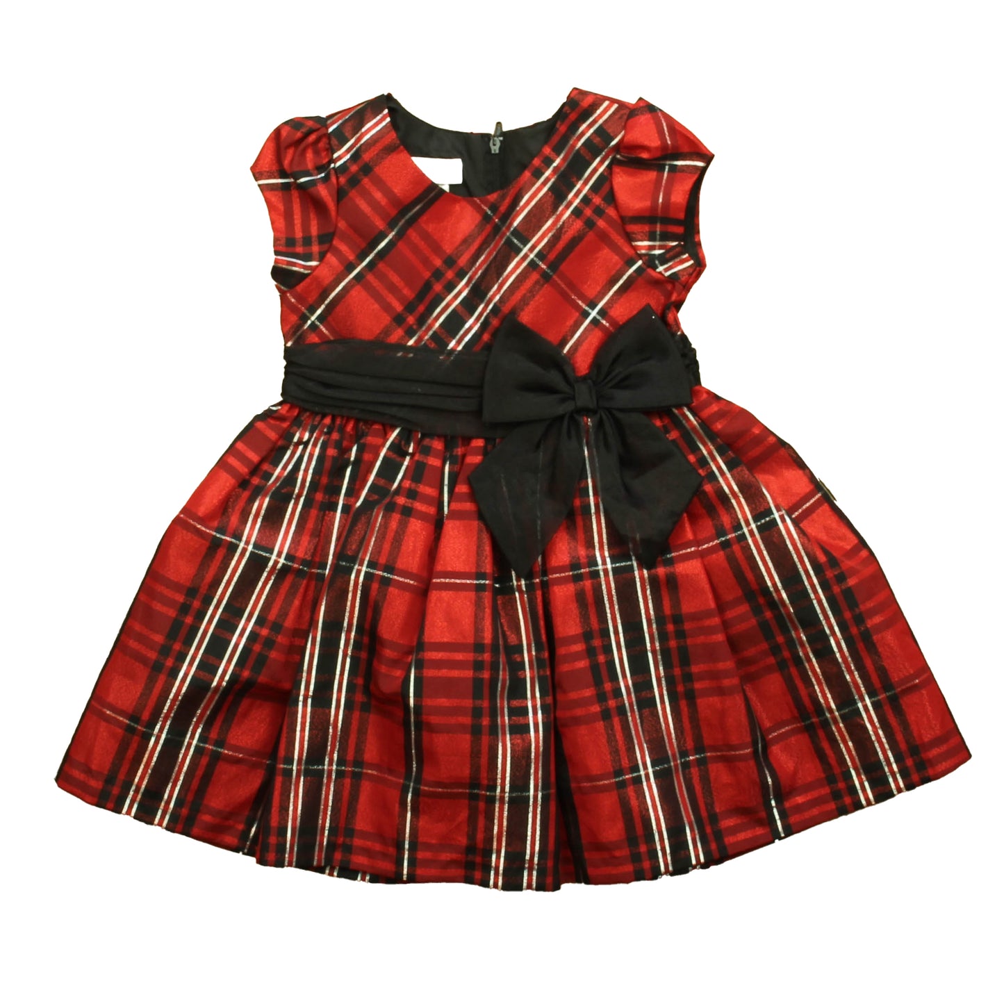 Bonnie Jean Girls Red Plaid Dress Size: 2T Red Plaid