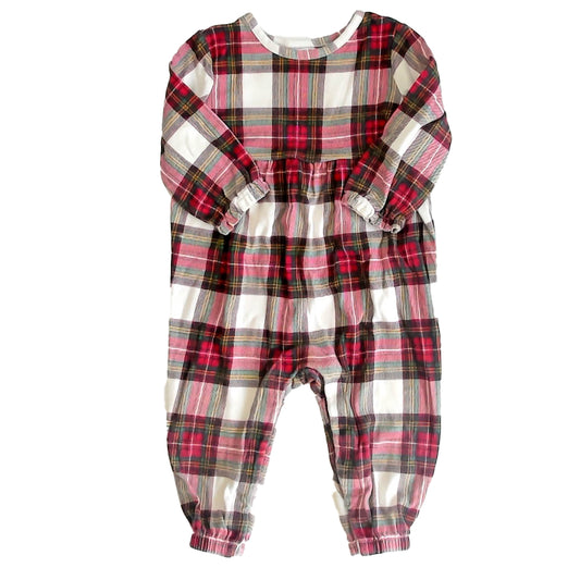 Hanna Andersson Girls Red Plaid Long Sleeve Outfit Size: 18-24 Months Red Plaid