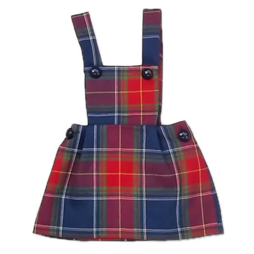 Classic Prep Girls Red Plaid Jumper Size: 3-6 Months Red Plaid