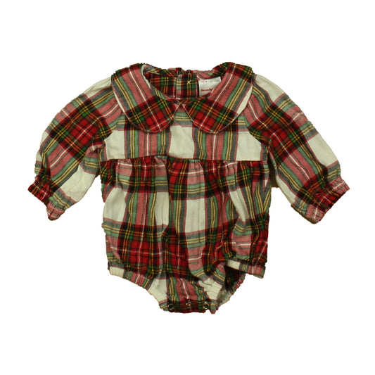 Hanna Andersson Girls Red Plaid Onesie Size: 3-6 Months Red Plaid