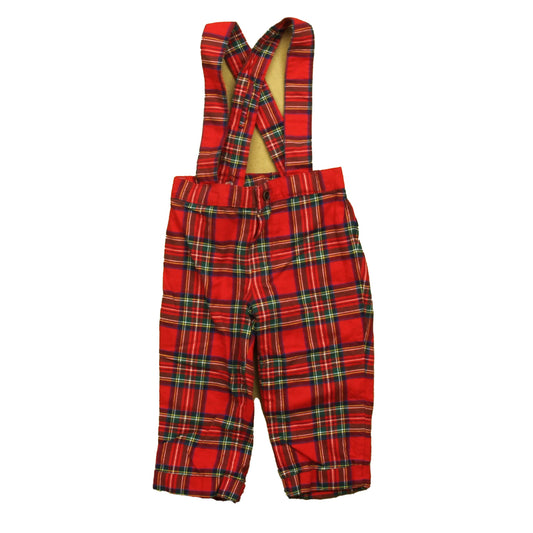 Janie and Jack Boys Red Plaid Pants Size: 6-12 Months Red Plaid
