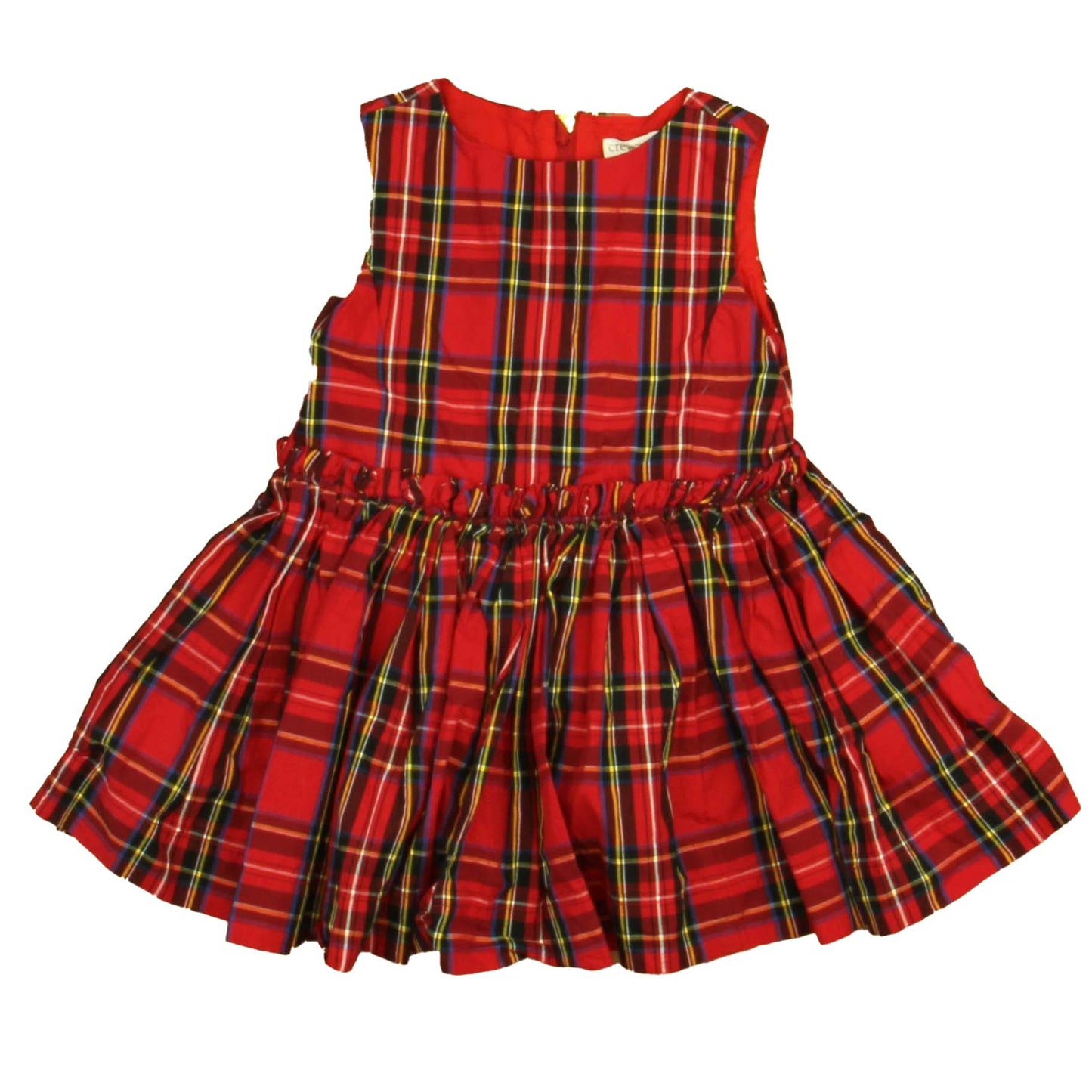 Crewcuts Girls Red Plaid Dress Size: 2T