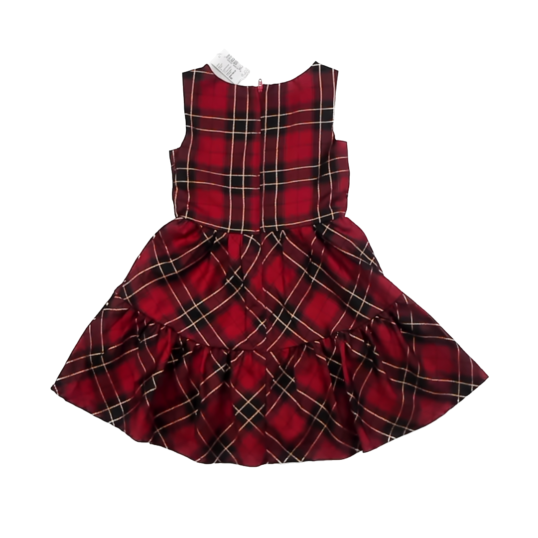 Children's Place Girls Red Plaid Special Occasion Dress Size: 5T Red Plaid