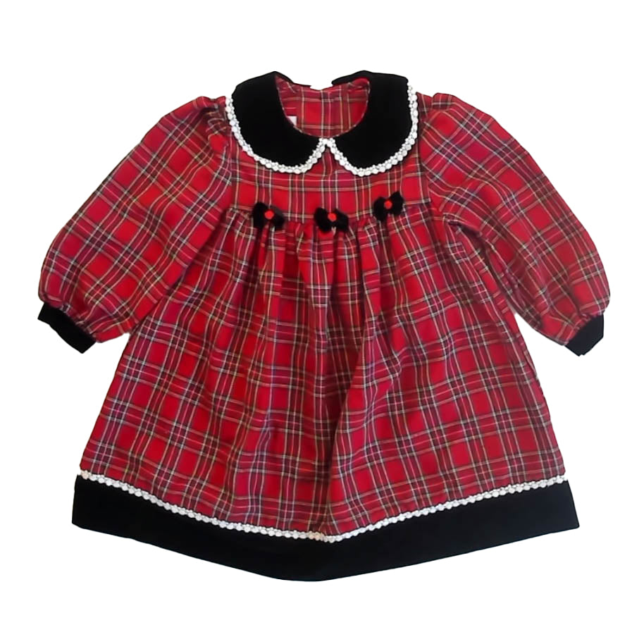 Bonnie Jean Girls Red Plaid Dress Size: 4T Red Plaid