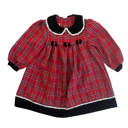 Bonnie Jean Girls Red Plaid Dress Size: 4T Red Plaid