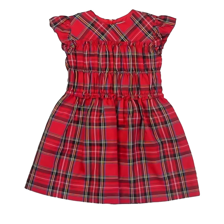 Crewcuts Girls Red Plaid Dress Size: 3T Red Plaid