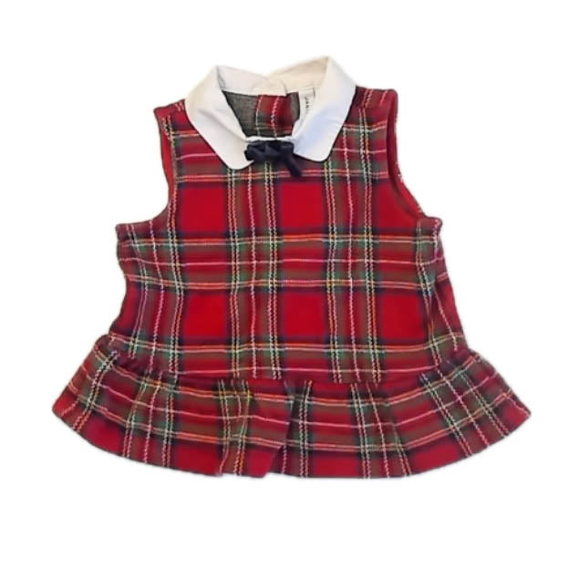 Janie and Jack Girls Red Plaid Apparel Sets Size: 3T Red Plaid