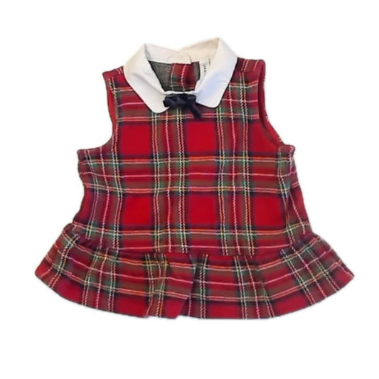 Janie and Jack Girls Red Plaid Apparel Sets Size: 3T Red Plaid