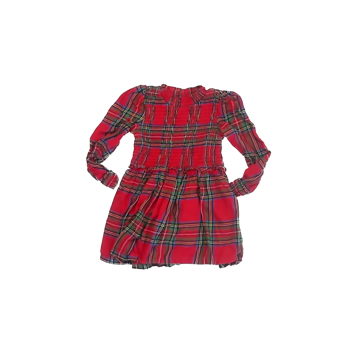 Wonder Nation Girls Red Plaid Dress Size: 2T Red Plaid