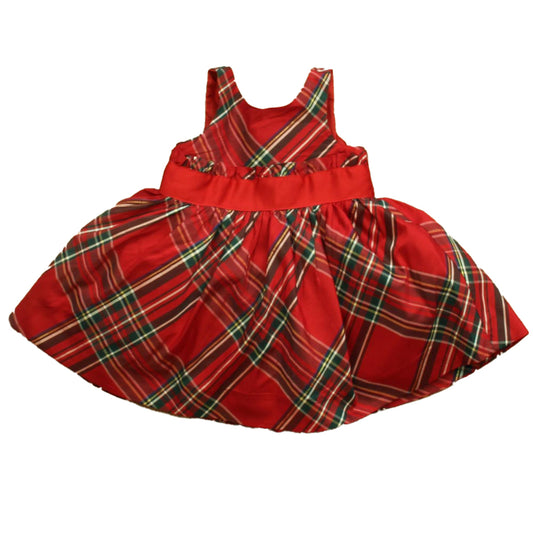 Janie and Jack Girls Red Plaid Dress Size: 3-6 Months Red Plaid