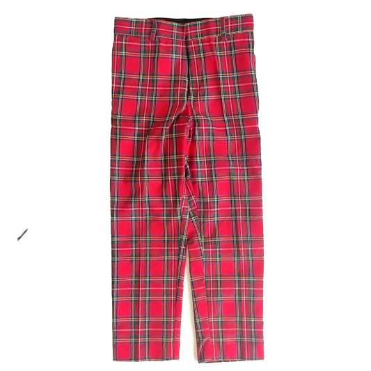 Florence Eiseman Boys Red Plaid Pants Size: 6 Years Red Plaid