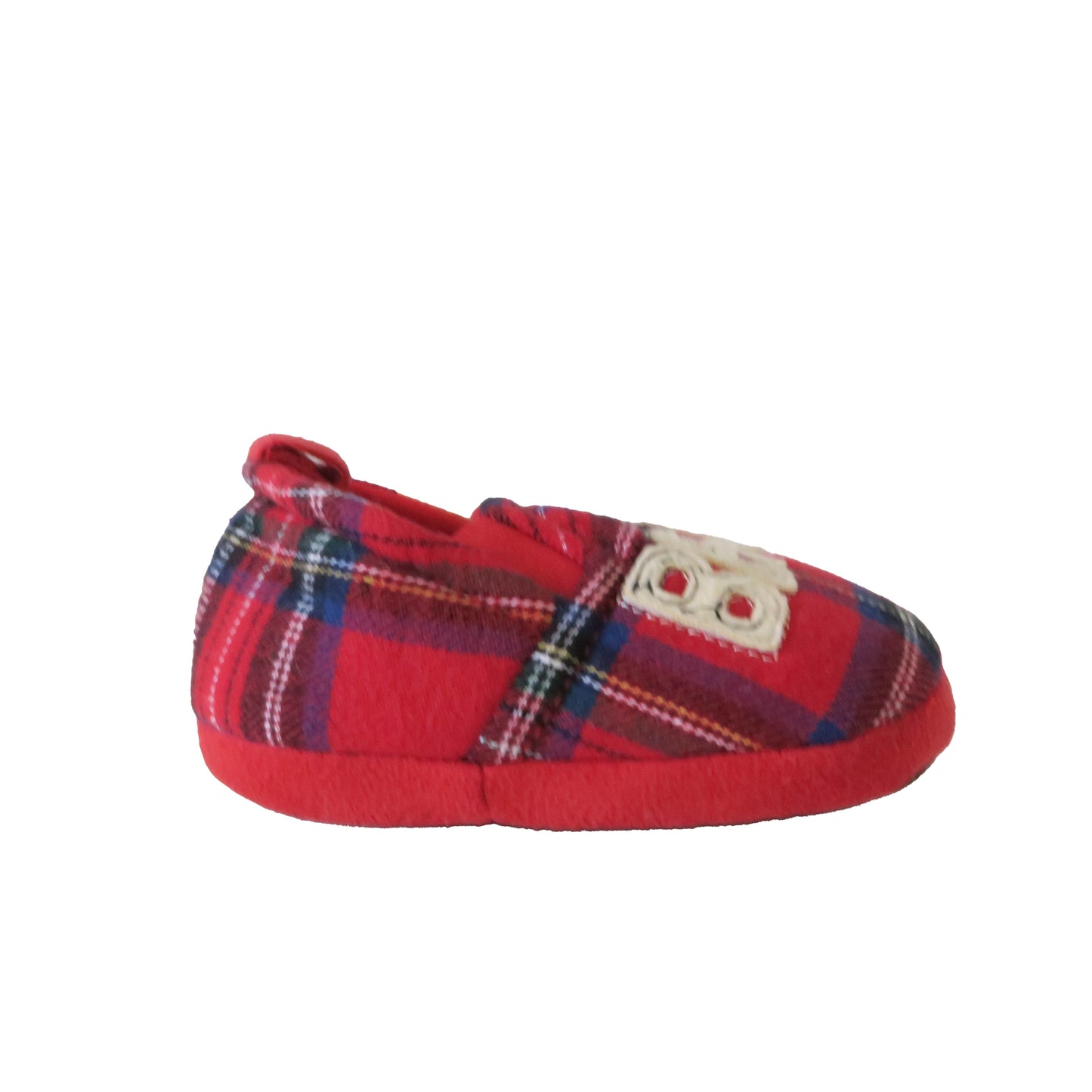 Target Unisex Red Plaid Slippers Size: 9-12 Months Red Plaid