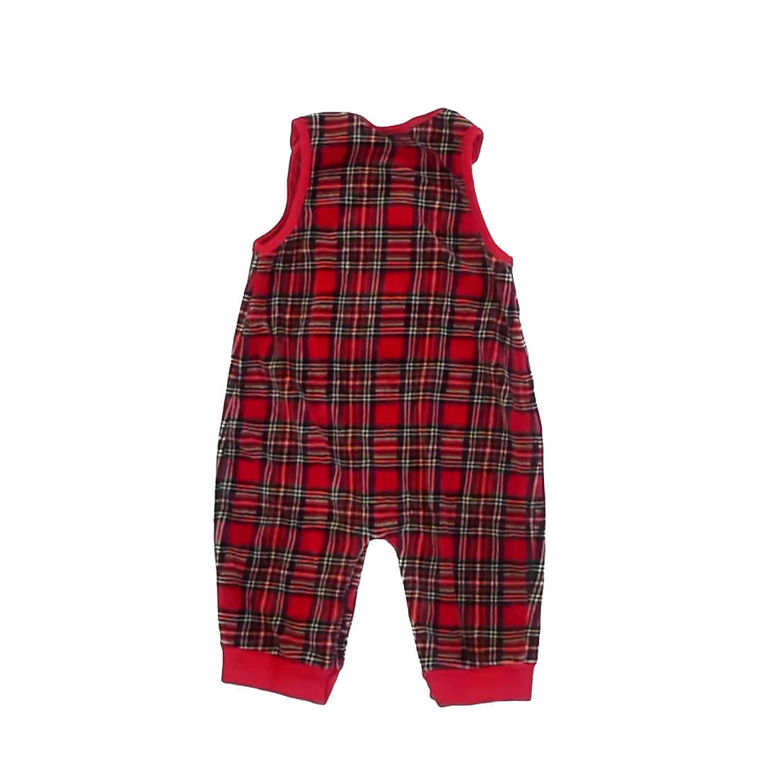 First Impressions Boys Red Plaid Onesie Size: 3-6 Months Red Plaid