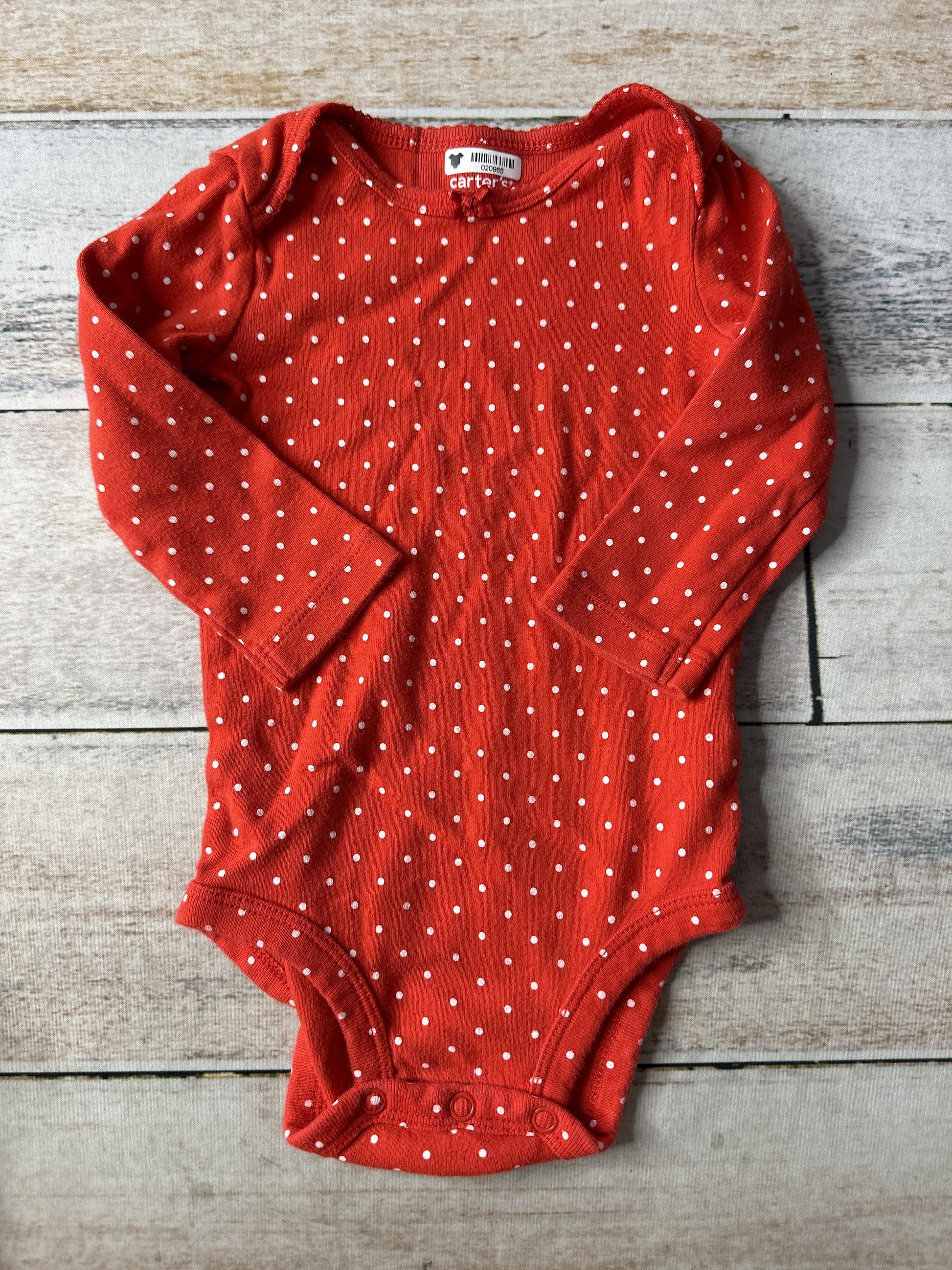 Carters Girls Red | polka dot | White Onesie Size: 6-9 months Red | polka dot | White