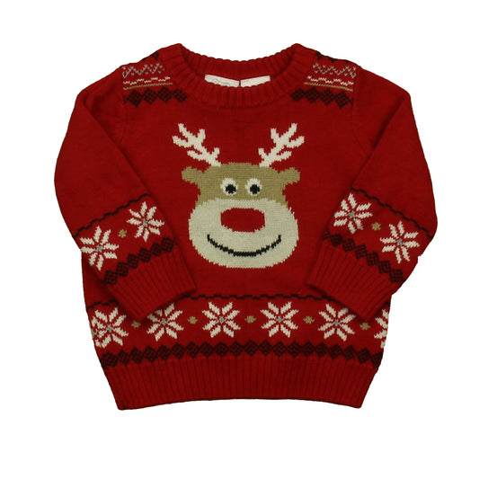 Koala Baby Boys Red Reindeer Sweater Size: 18 Months