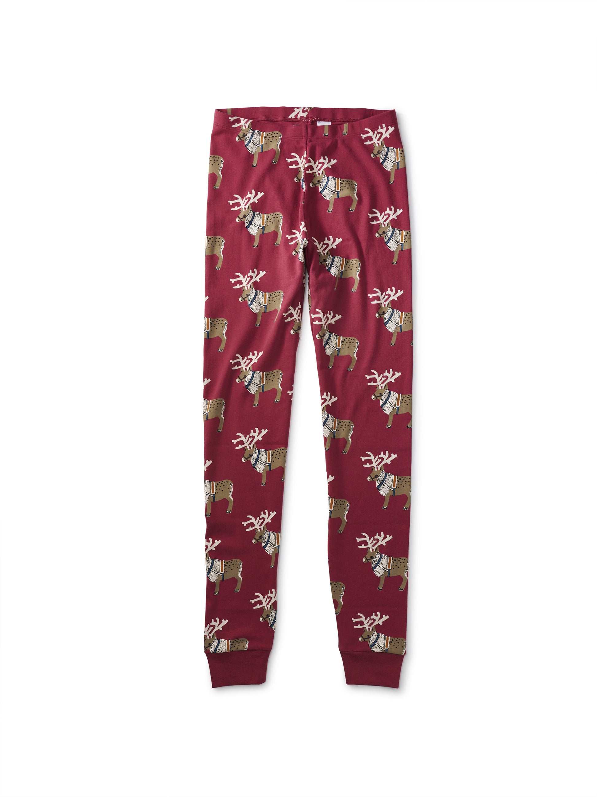 Tea Collection Unisex Red Reindeers Pajamas Size: Adult XS Red Reindeers