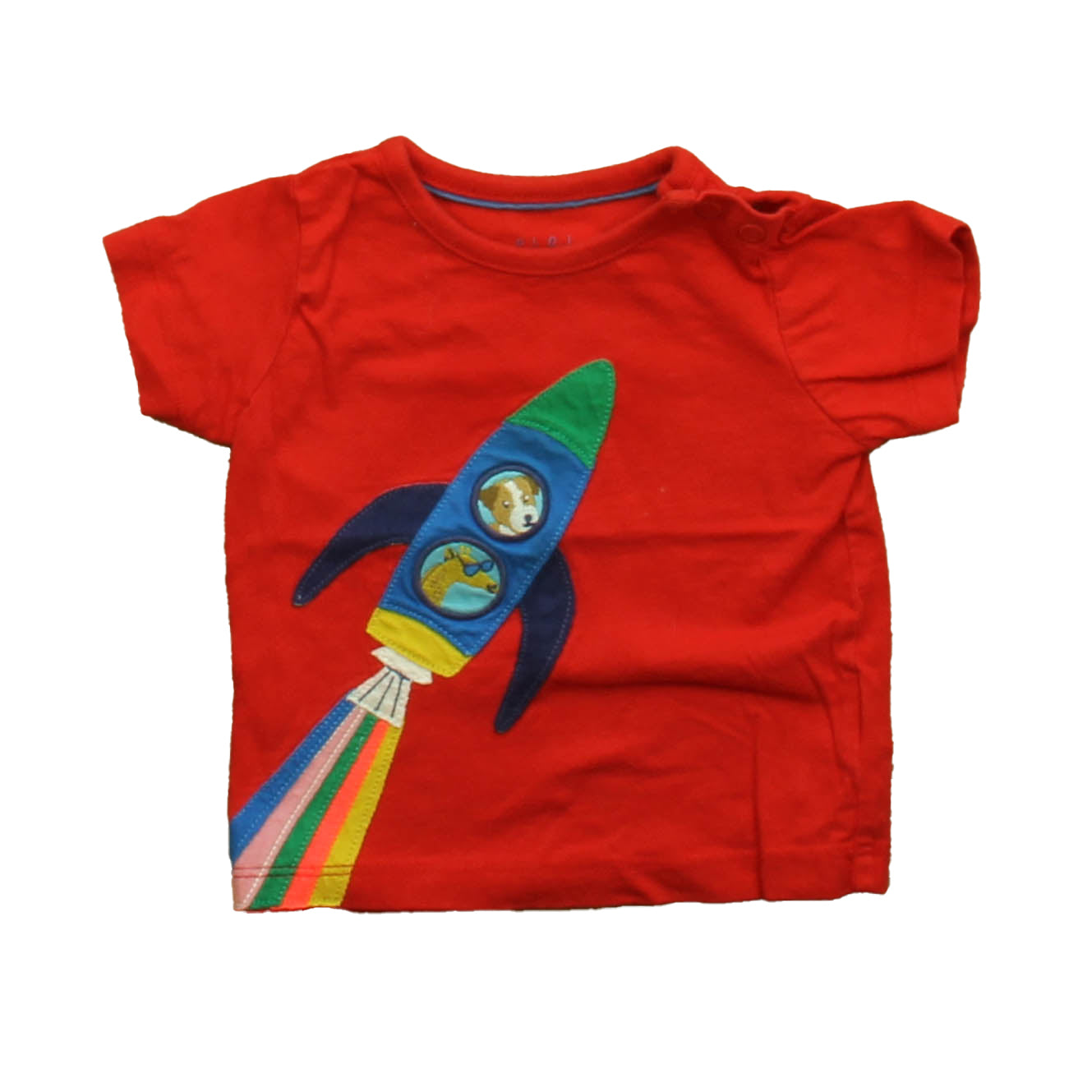 Boden Boys Red Rocket T-Shirt Size: 3-6 Months Red Rocket
