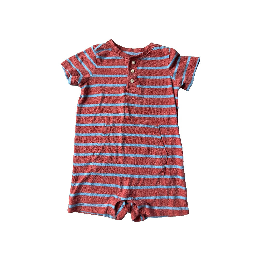 Primary Unisex Red | Royal Blue Romper Size: 18-24 months Red | Royal Blue