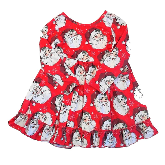 Little Boe Girls Red Santa Dress Size: 5T Red Santa