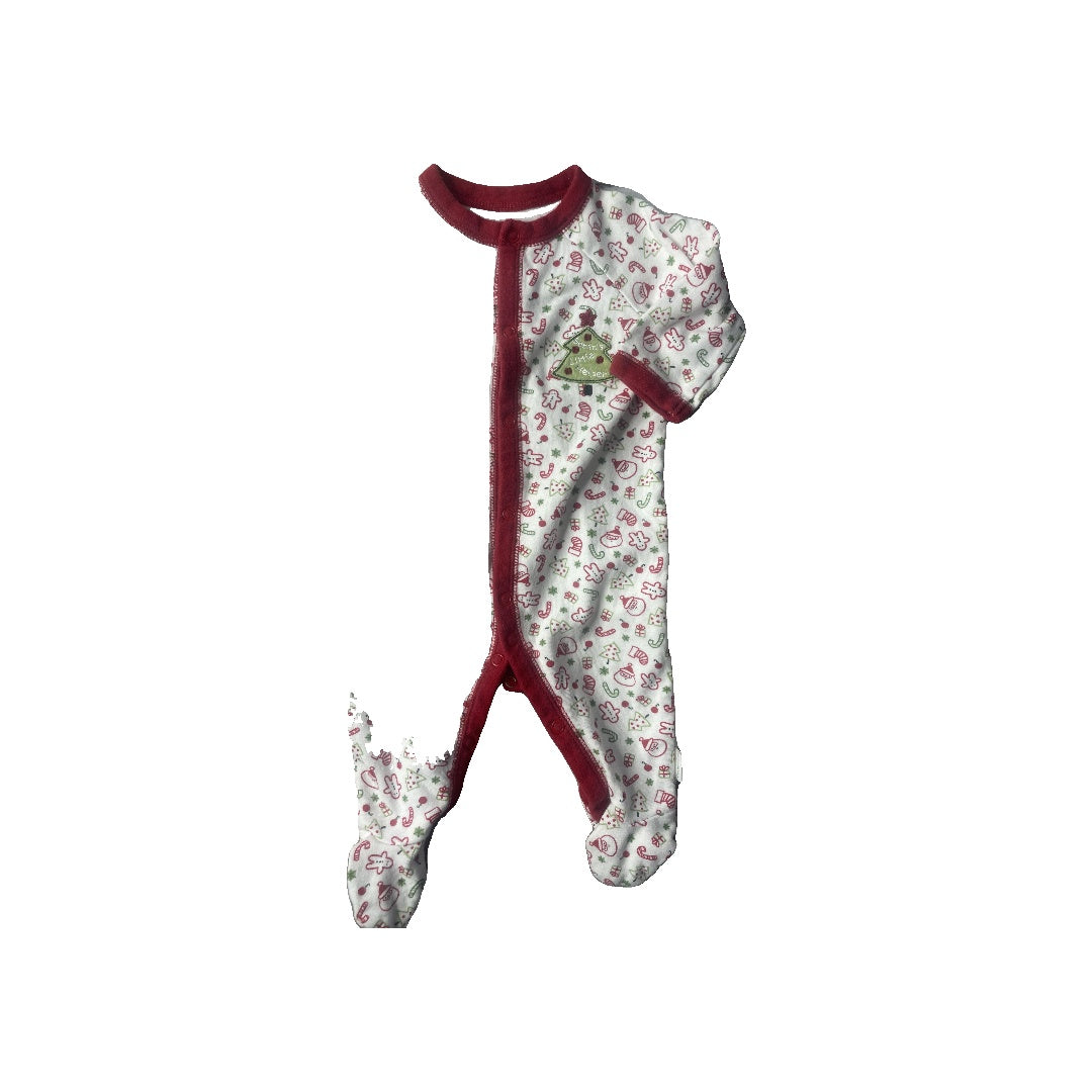 first moments Unisex Red | Santa Pajamas Size: 3-6 months Red | Santa