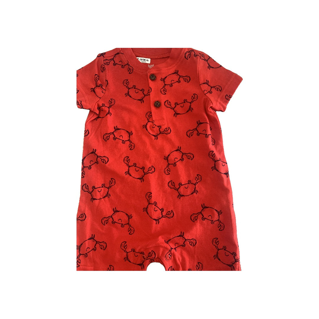Just Born Boys Red | Sea Animals Romper Size: 6 months Red | Sea Animals