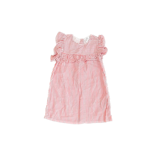 H&M Girls Red Seersucker Dress Size: 12-18 Months Red Seersucker