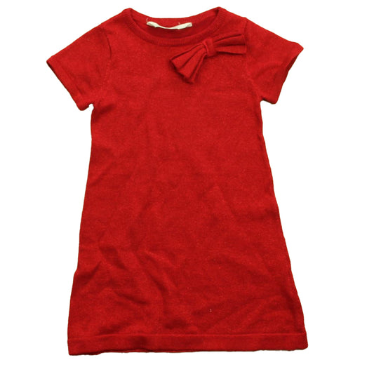 H&M Girls Red Sparkle Sweater Dress Size: 2-3T Red Sparkle