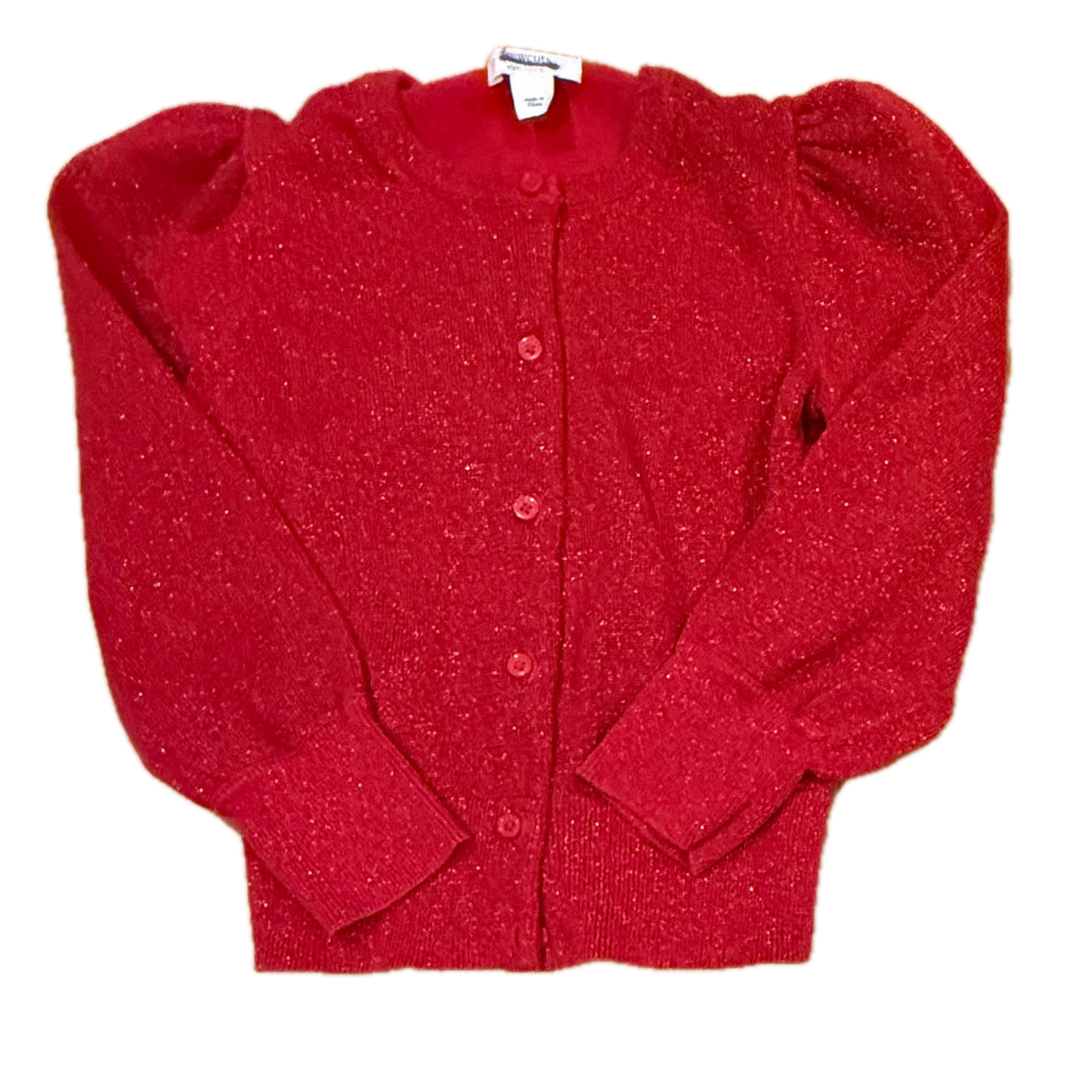 Crewcuts Girls Red Sparkle Cardigan Size: 4-5T Red Sparkle