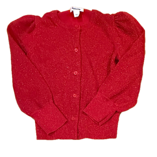 Crewcuts Girls Red Sparkle Cardigan Size: 4-5T Red Sparkle