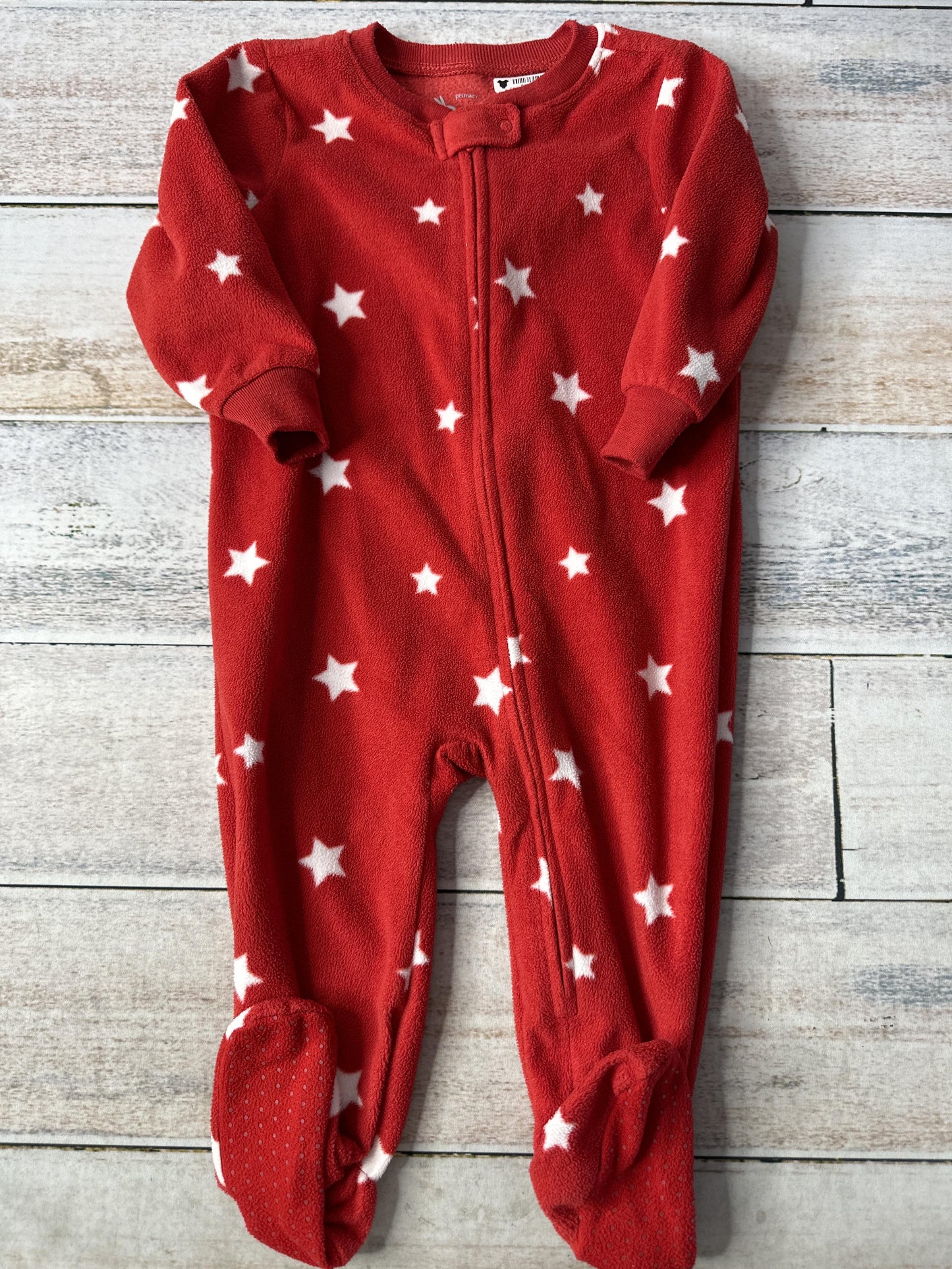 Primary Unisex Red | Stars Pajamas Size: 6-12 months Red | Stars