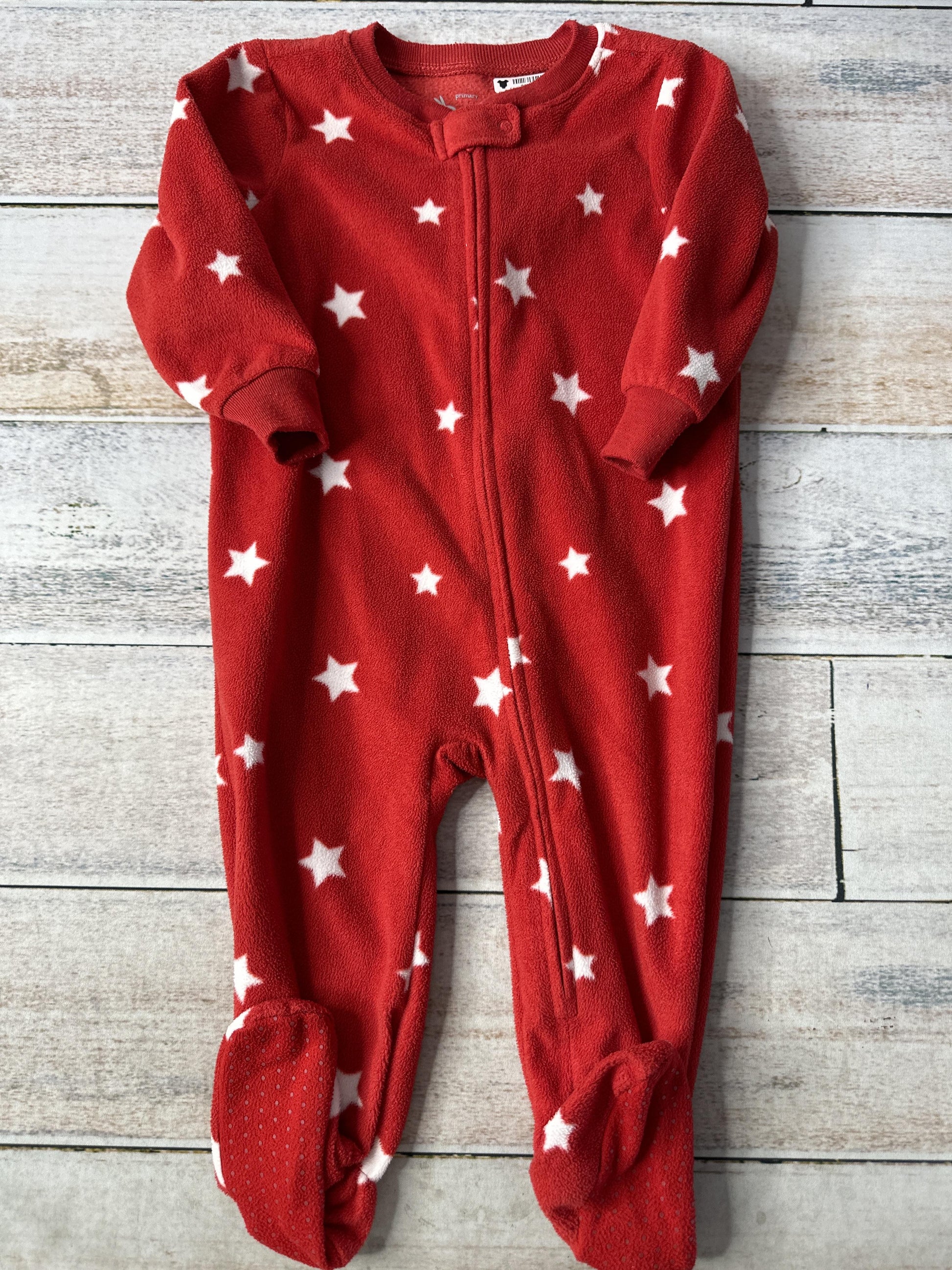 Primary Unisex Red | Stars Pajamas Size: 6-12 months Red | Stars