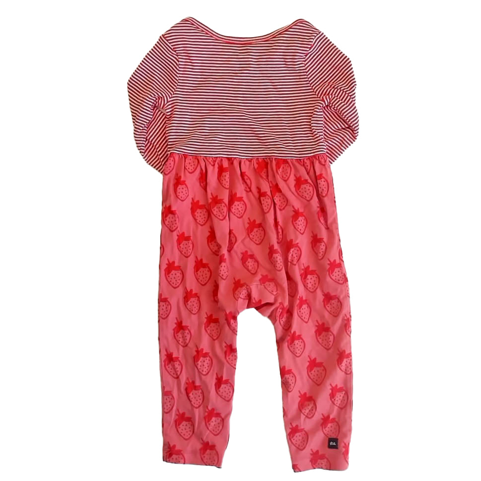 Tea Collection Girls Red Strawberries Long Sleeve Outfit Size: 18-24 Months Red Strawberries