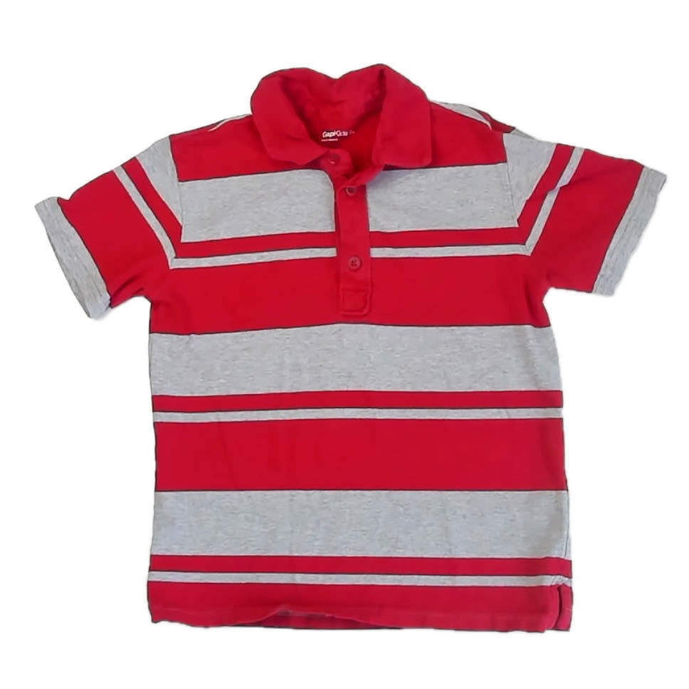 Gap Boys Red Stripe Polo Shirt Size: 6-7 Years Red Stripe